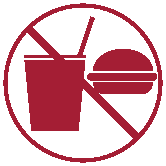 Forbidden to eat or drink