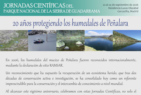 Jornadas científicas del Parque Nacional de la Sierra de Guadarrama