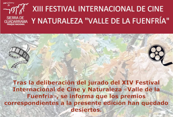 Comunicado XIV Festival Internacional de Cine y Naturaleza «Valle de la Fuenfría»