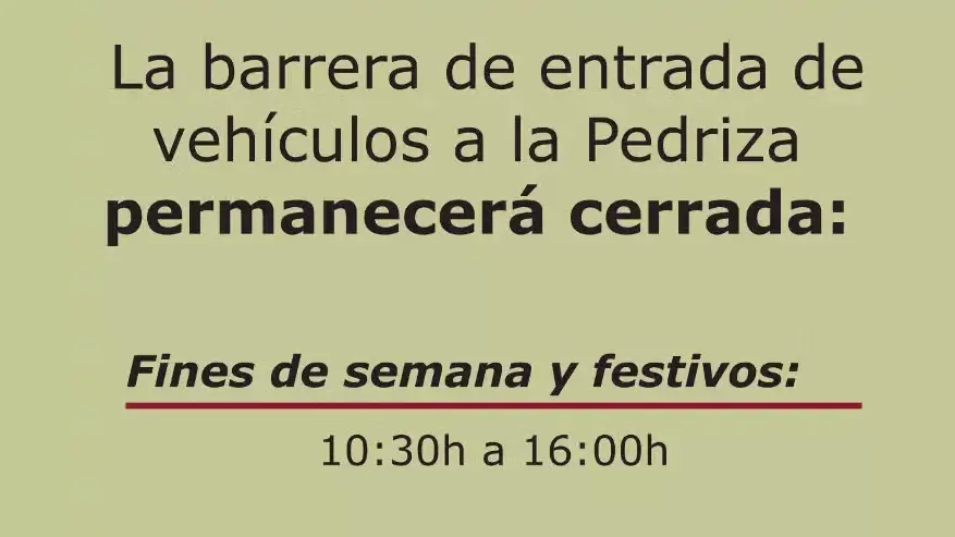 Regulación de acceso a La Pedriza: Invierno